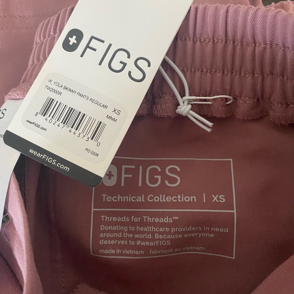 Figs Yola skinny pants in Mineral Mauve - Picture 4 of 4